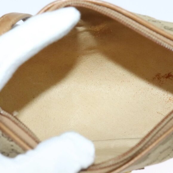 GUCCI Micro GG Canvas Shoulder Bag Vintage Beige Gold Auth BA4063 - Picture 11 of 16